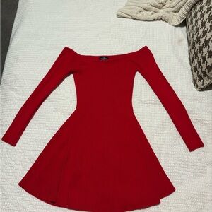Say What? Vibrant Red Long Sleeve Dress